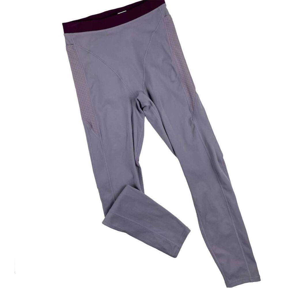 Fabletics Spin Motion365 7/8 Leggings Womens SZ Small Mid Rise Pockets Purple